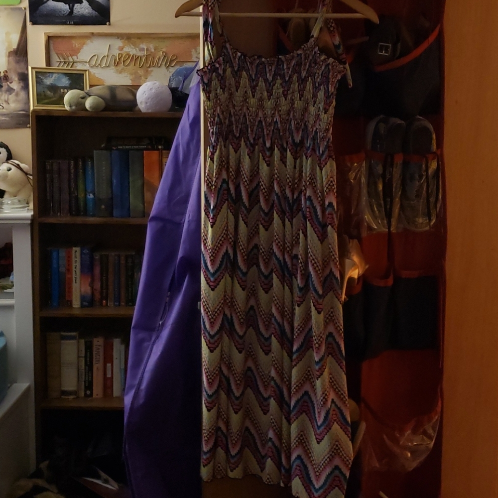 Tie sleeve Patterned Sundress